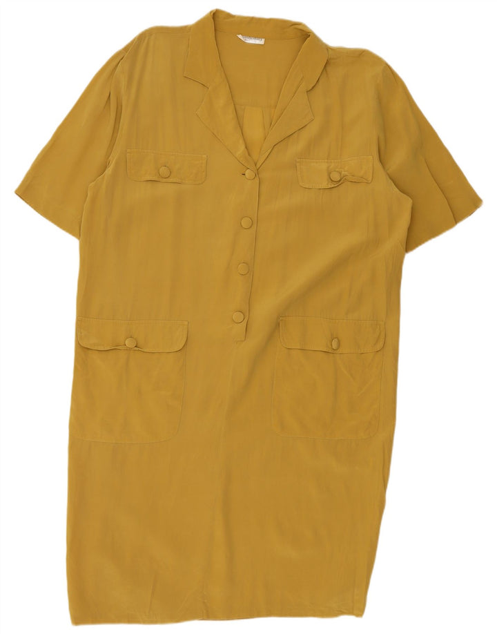 Vestido recto para mujer de Diana Bentall IT 50 XL Seda amarilla