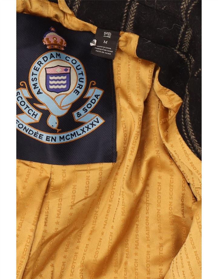 Scotch & Soda Abrigo cruzado para mujer UK 44 Mediano Rayas negras