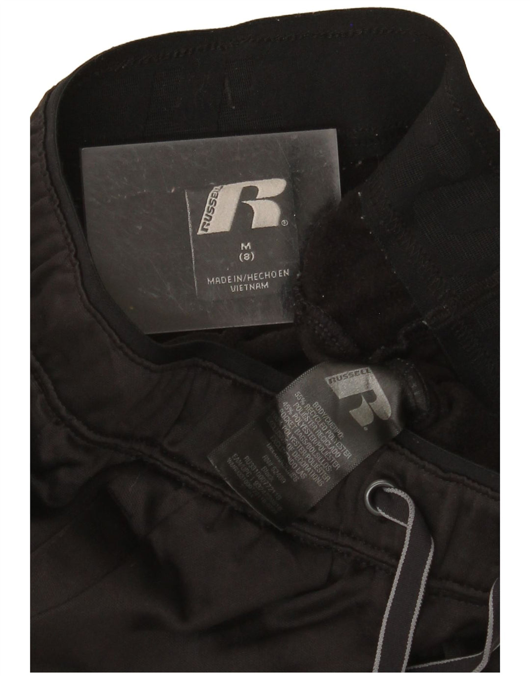 Russell Athletic Pantalones de chándal para niño, 7-8 años, mediano, negro