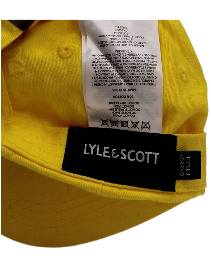 LYLE & SCOTT Gorra de béisbol gráfica para hombre Talla única Algodón amarillo Clásico
