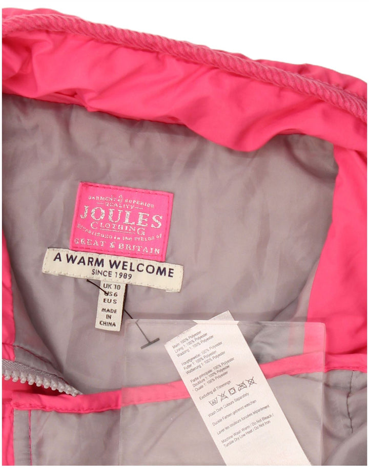 JOULES Chaleco acolchado para mujer UK 10 Small Pink Poliéster