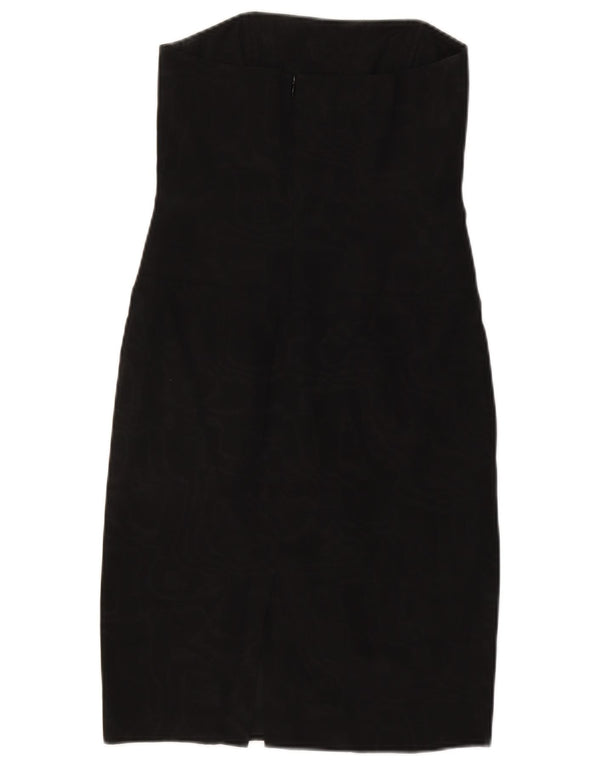 Intrend Womens Strapless Dress UK 8 Small Black Acetate