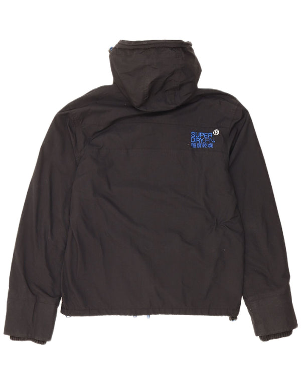 SUPERDRY Chaqueta cortavientos con capucha para hombre Windcheater UK 38 Medium Black