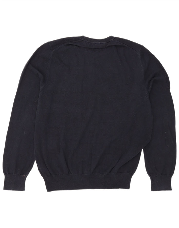Marks & Spencer - Jersey de cuello redondo para hombre, talla grande, algodón azul marino