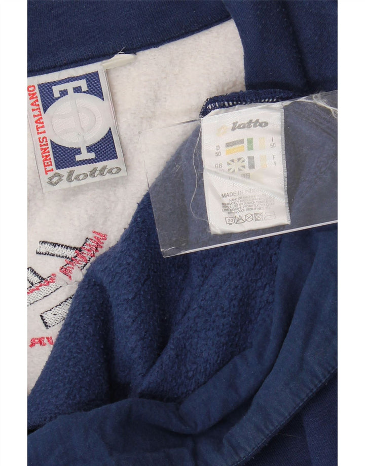 Lotto Chaqueta de chándal para hombre UK 40/42 Large Azul marino Colorblock