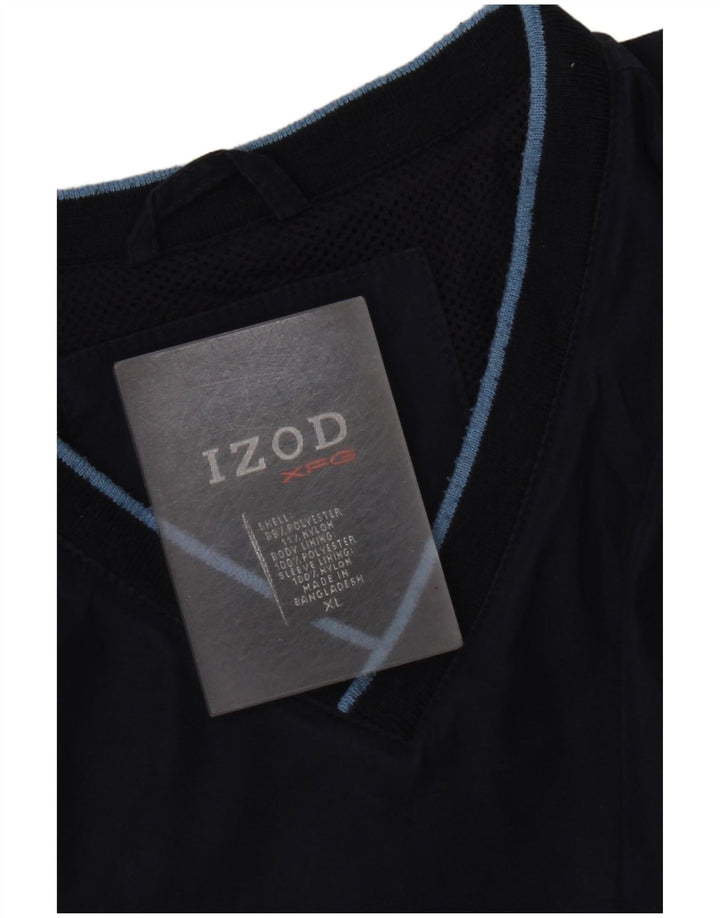 Izod Hombre Jersey Chándal Top XL Azul Marino Poliéster