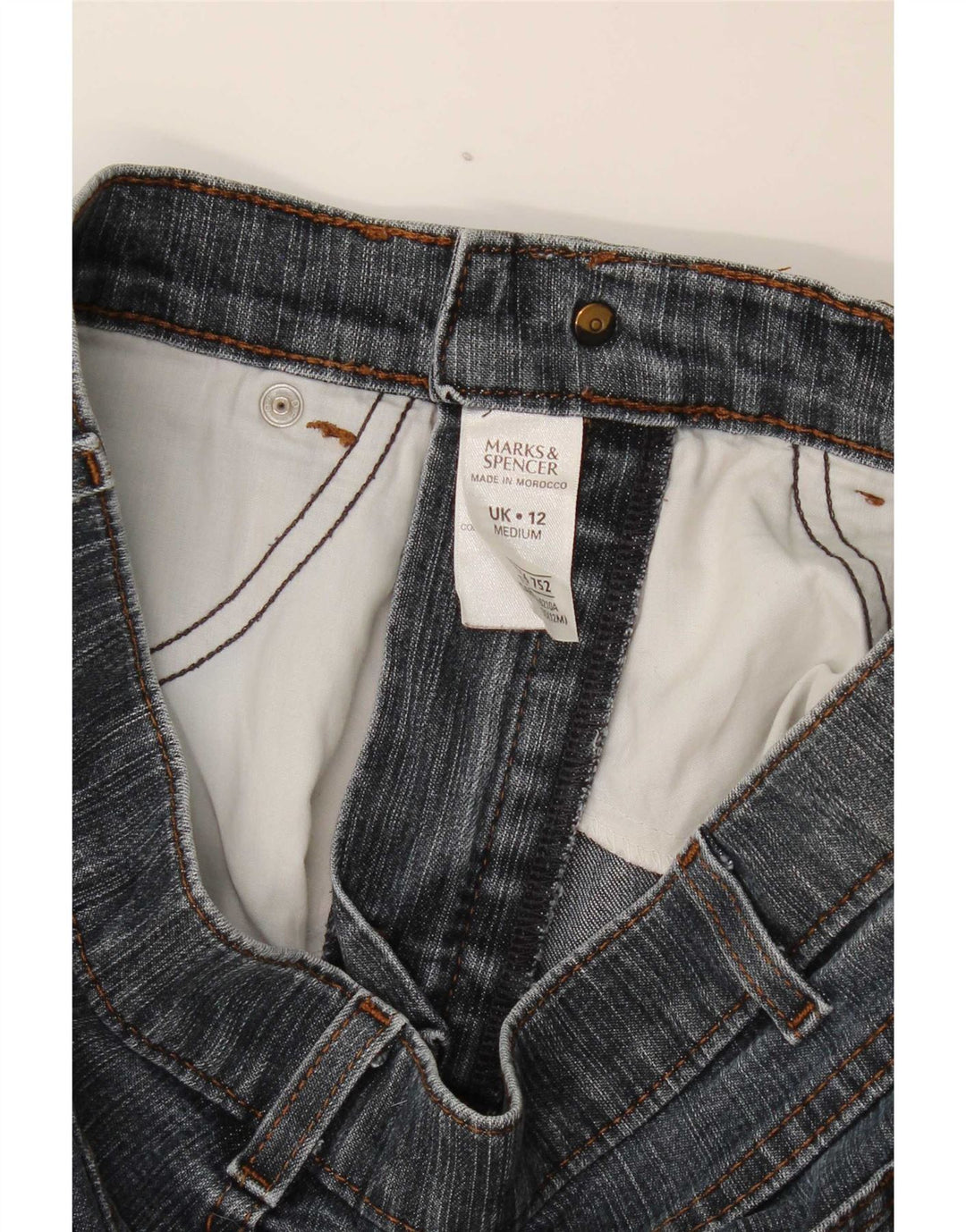 Marks & Spencer Vaqueros Bootcut para Mujer UK 12 Medium W30 L30 Algodón Azul