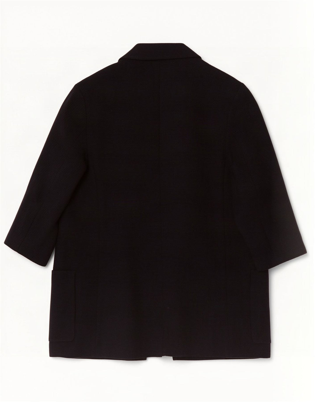 Zara Chaqueta tipo blazer abierta de manga 3/4 extragrande para mujer UK 10 Small Azul marino