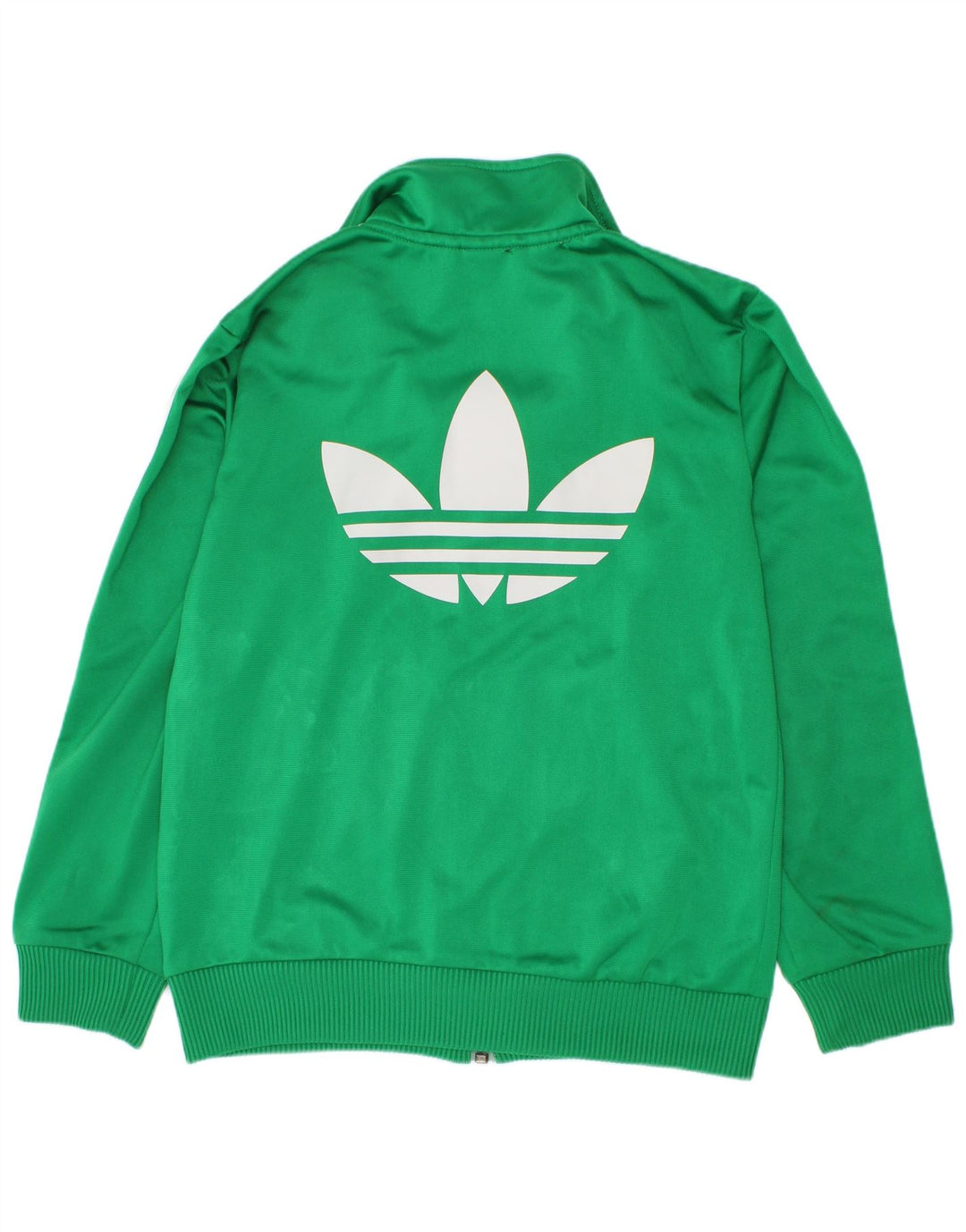 Adidas Boys Graphic Chándal Top Chaqueta 7-8 Años Verde Poliéster