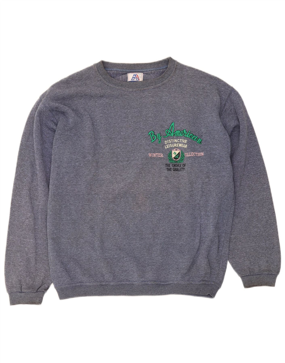 By American Sudadera extragrande con estampado gráfico para mujer, talla 40, color azul