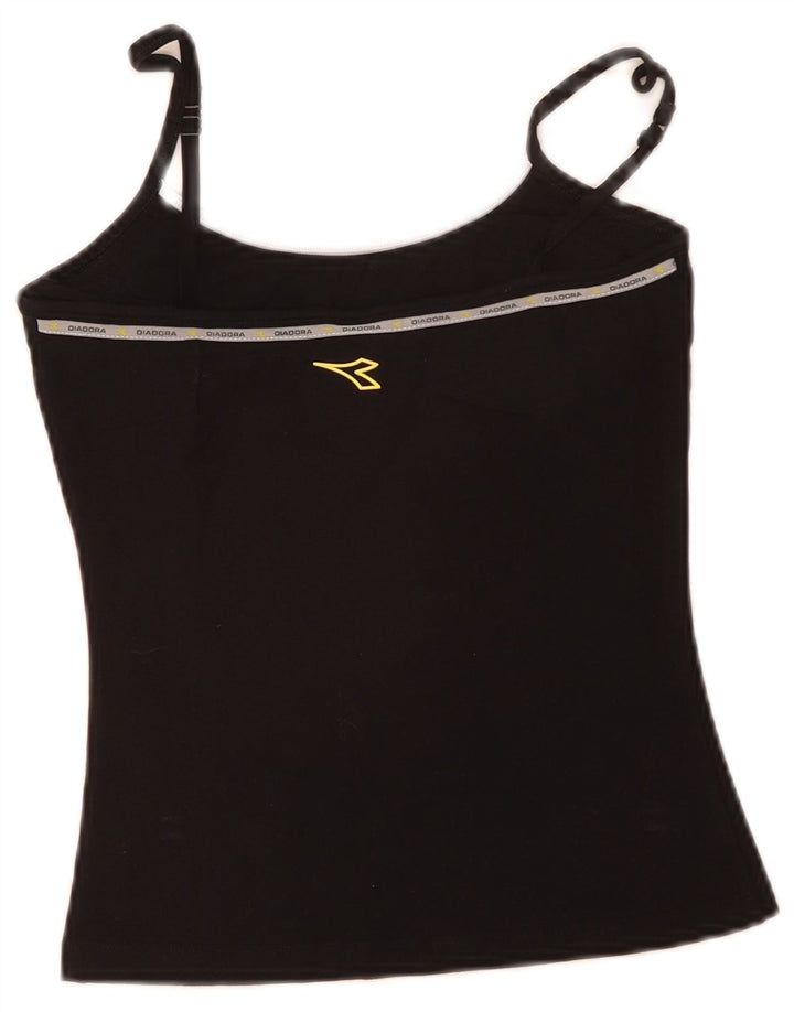 Diadora Cami Top para mujer US 2 XS Algodón negro