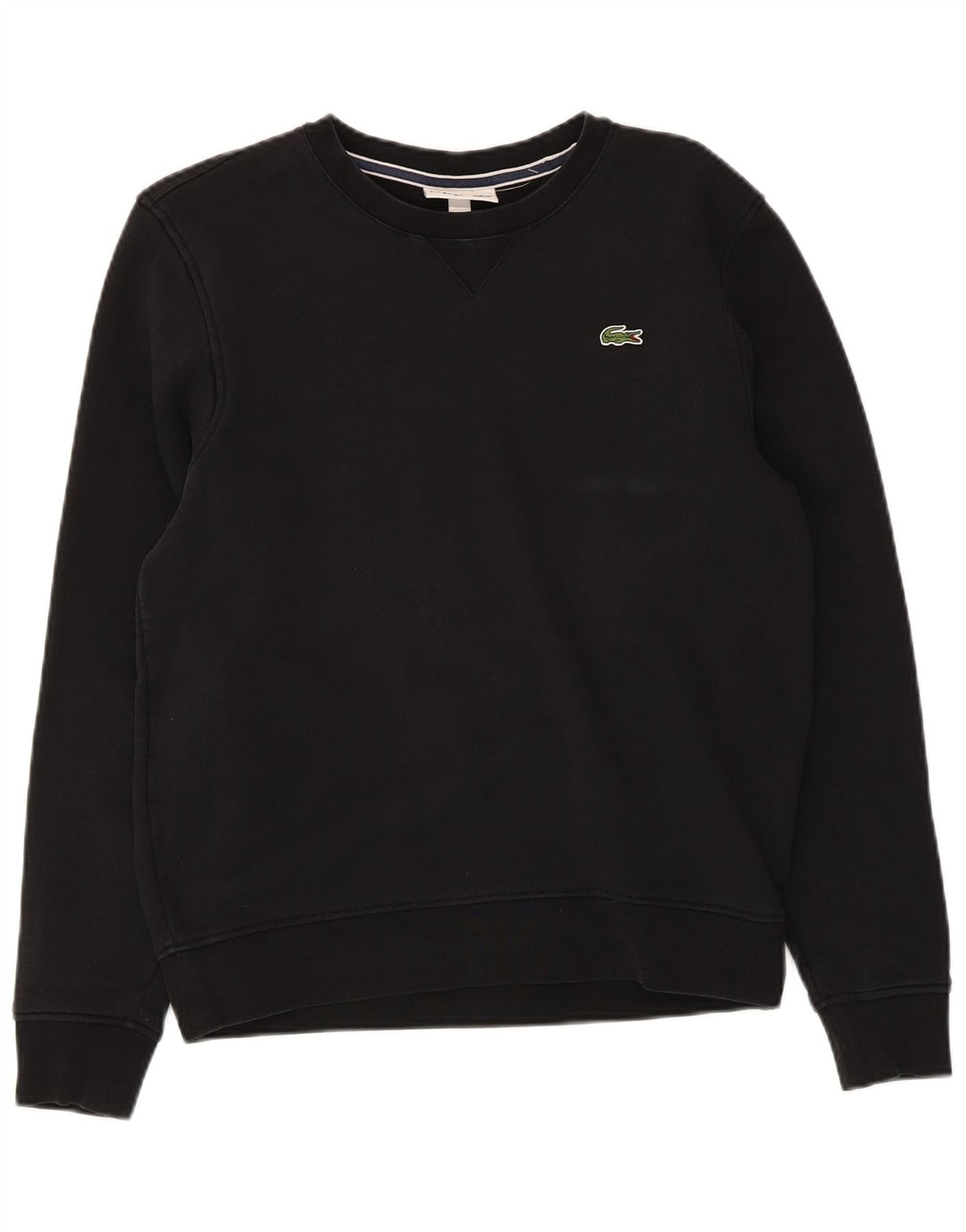 Lacoste Sudadera de ajuste regular para mujer talla 3 pequeña algodón negro