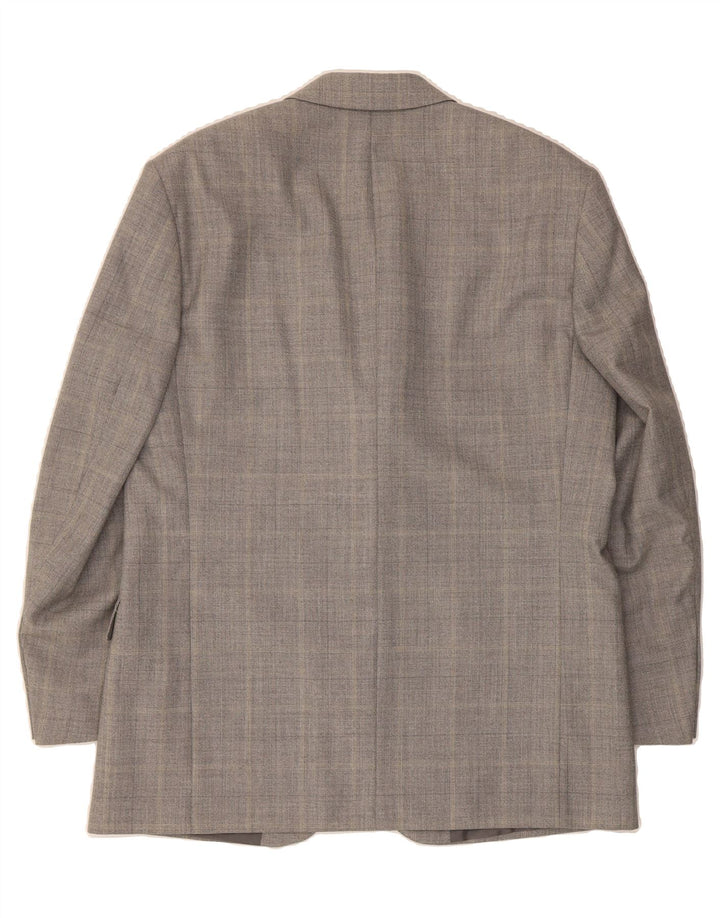 DOUGLAS Mens 3 Button Blazer Jacket UK 42 XL Grey Check Wool Vintage Douglas and Second-Hand Douglas from Messina Hembry 