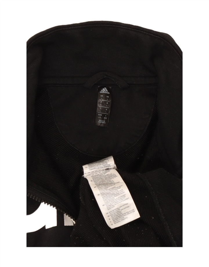 ADIDAS Mens Graphic Chándal Top Chaqueta Grande Algodón Negro