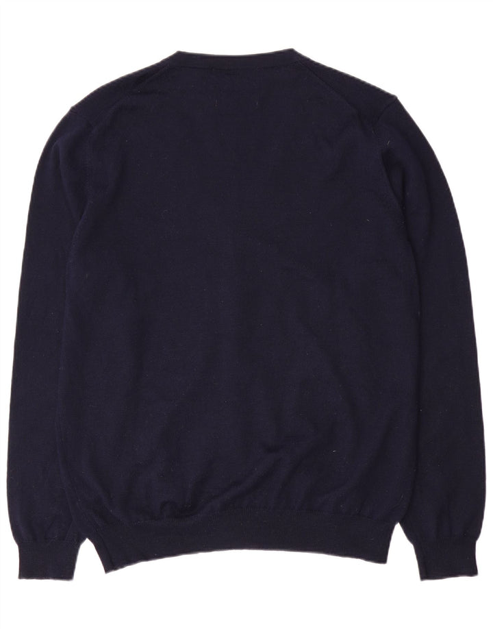 Marks & Spencer - Cárdigan para hombre, talla grande, lana merino, color azul marino