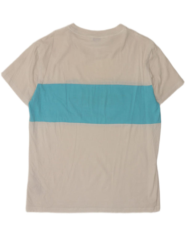 Calvin Klein Camiseta gráfica para mujer Top UK 46 Large White Colourblock