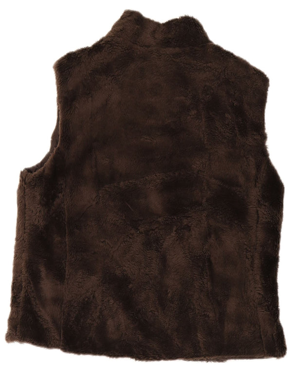 Tom Tailor Chaleco Sherpa para Mujer ES 40 XL Marrón Poliacrílico