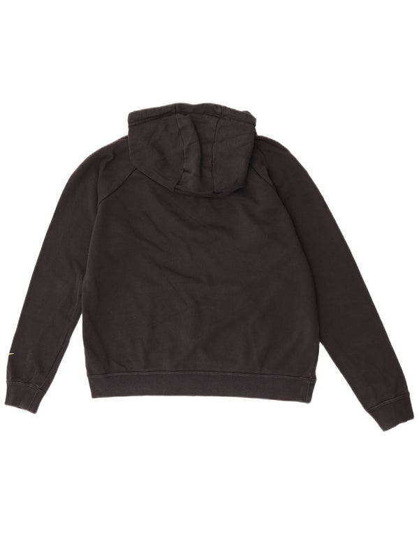 Nike Sudadera con capucha gráfica para hombre, jersey de algodón negro mediano