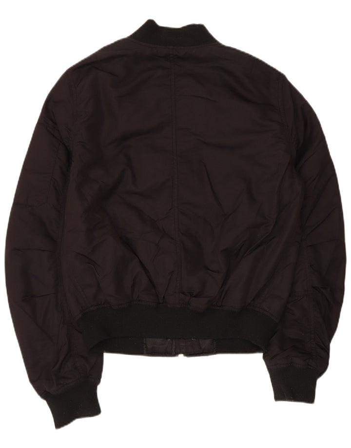 Topshop Chaqueta bomber extragrande para mujer UK 6 XS Poliéster negro