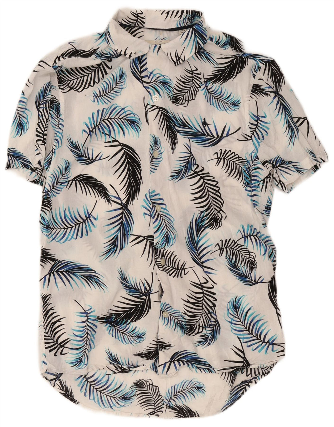 Camisa Jack Wills Hombre Manga Corta Viscosa Floral Blanca Mediana