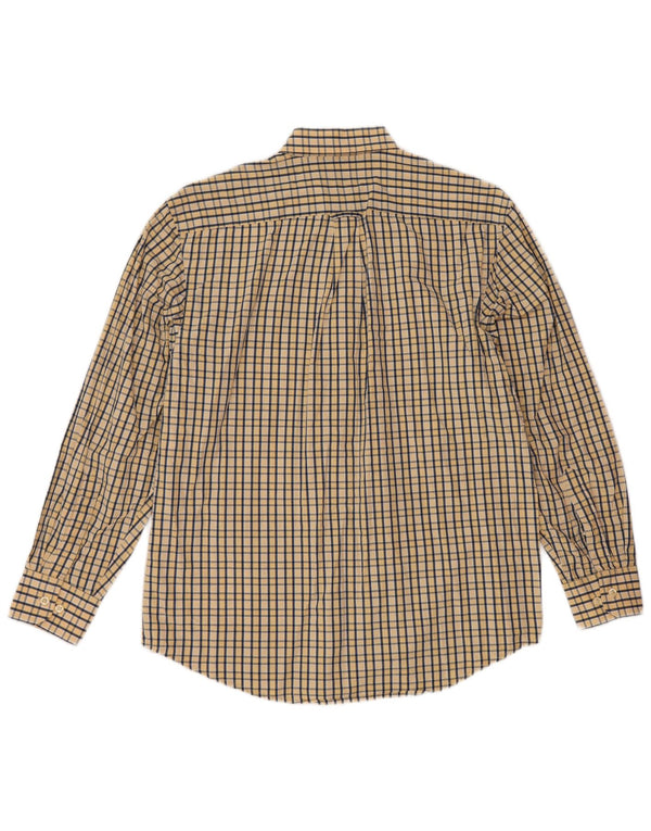 IZOD Camisa Hombre Algodón Vichy Amarillo Medio