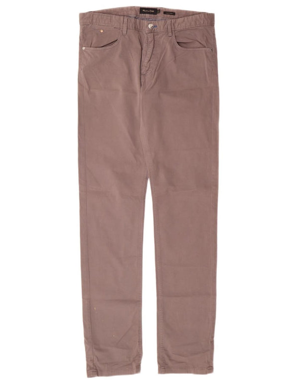 MASSIMO DUTTI Pantalones Casuales Slim para Hombre EU 40 Medium W31 L34 Gris Algodón
