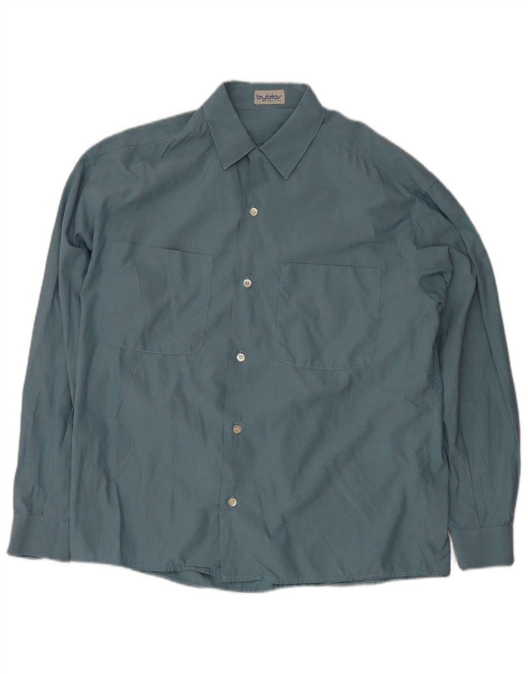 Camisa Byblos Hombre Talla 48 2XL Algodón Azul