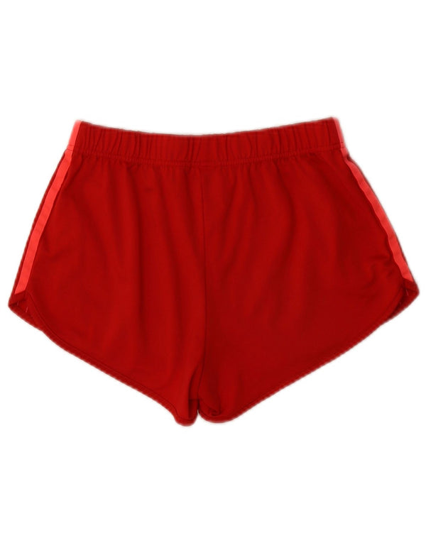 Adidas Pantalones cortos deportivos para mujer UK 4 XS Borgoña Poliéster
