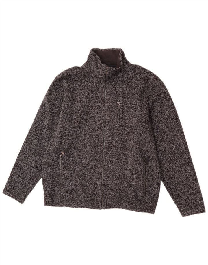 Marks & Spencer Chaqueta superior de chándal para hombre Acrílico moteado negro mediano
