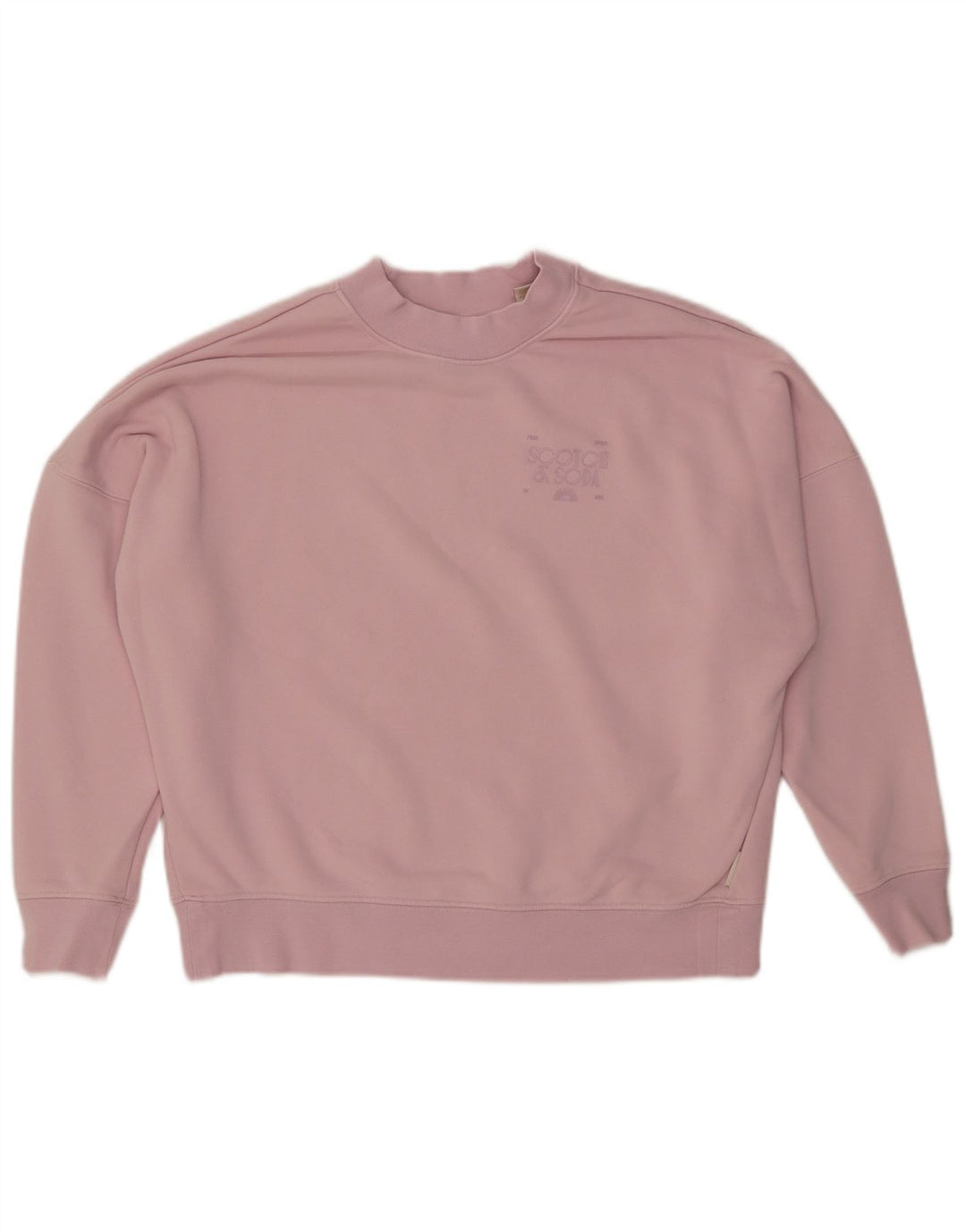 SCOTCH & SODA Sudadera extragrande para mujer, talla 40, talla pequeña, algodón rosa
