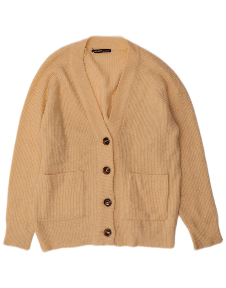 Threadbare Suéter tipo cárdigan extragrande para mujer UK 6 XS Acrílico beige