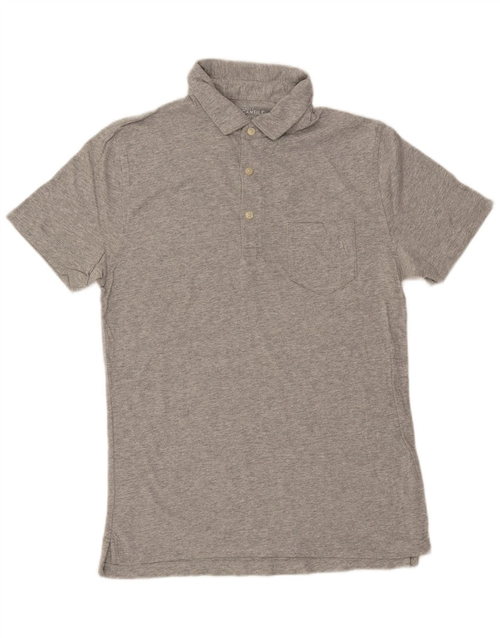 J. CREW Polo Mercantile para hombre de algodón gris medio