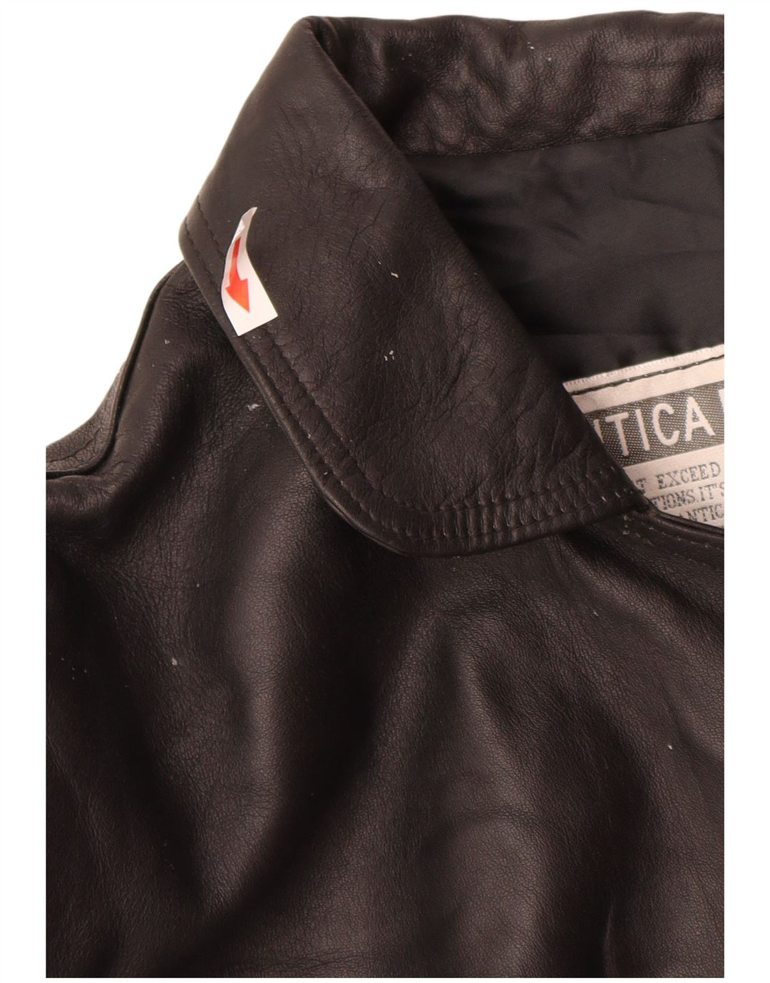 Antica Pelleria Chaqueta de cuero para mujer UK 44 Cuero negro mediano