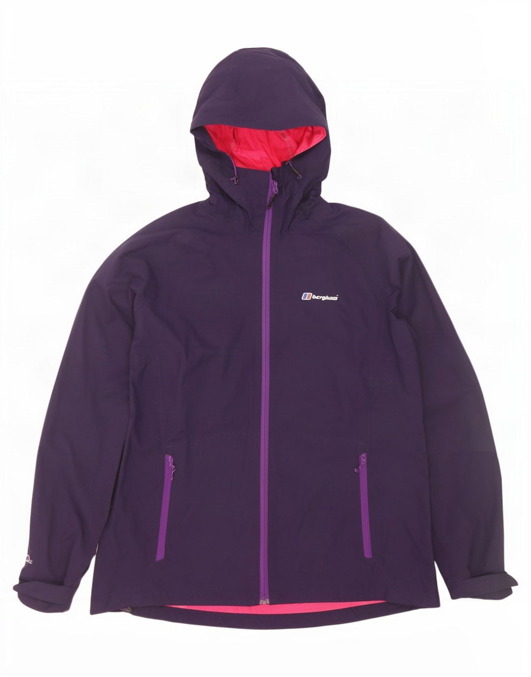 Berghaus Chaqueta impermeable con capucha para mujer UK 46 Large Púrpura Poliamida