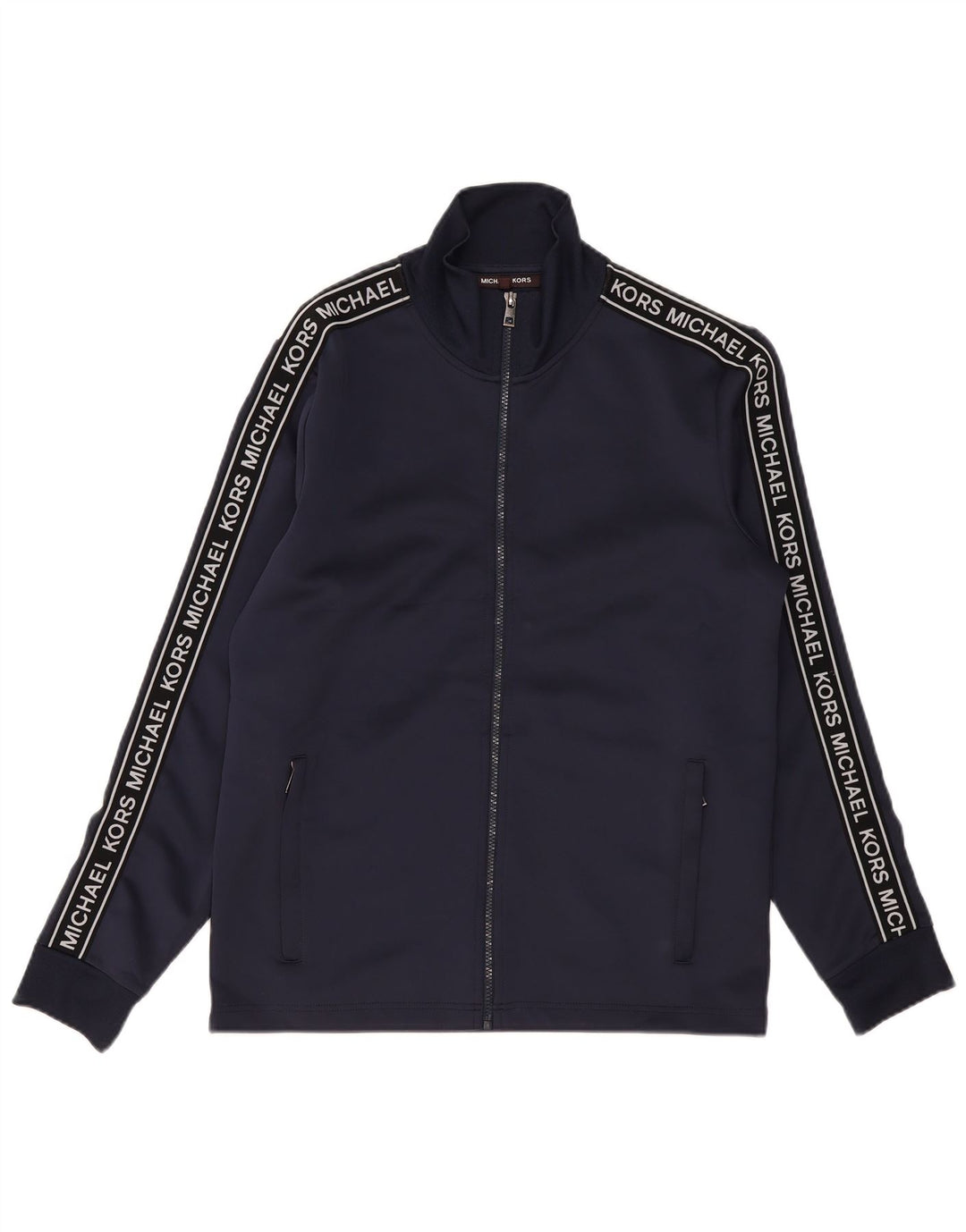 Michael Kors Chaqueta superior de chándal con gráfico para hombre Poliéster azul marino mediano