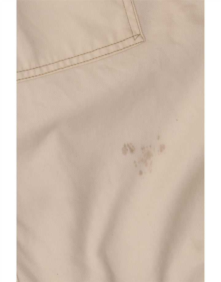 Vintage hombres cargo pantalones cortos W38 XL algodón blanco
