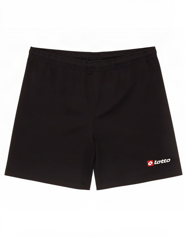 Lotto Shorts deportivos para hombre grande negro