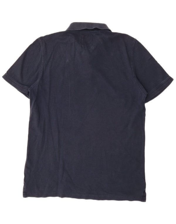 Crew Clothing Mens Polo Shirt Large Navy Blue Cotton