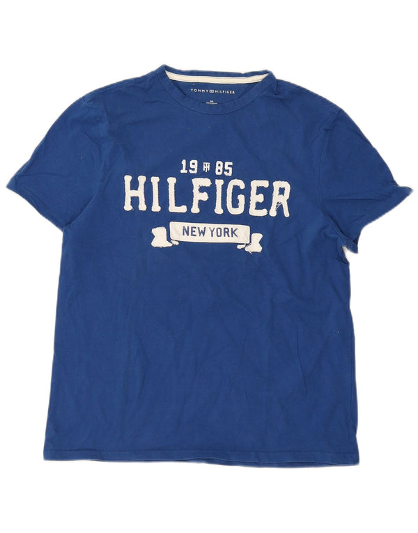 Tommy Hilfiger Camiseta con gráfico extragrande para mujer UK 10 Small Blue