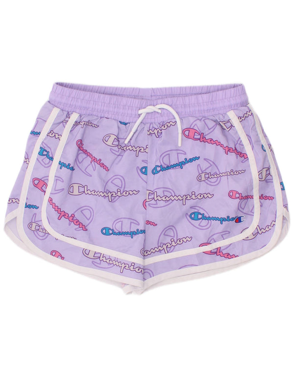 Champion Shorts deportivos con estampado gráfico para niña 10-11 años Poliéster morado