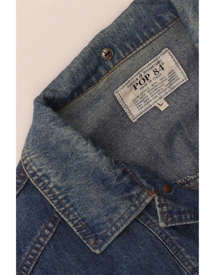 POP 84 Chaqueta vaquera para hombre UK 40 Large Blue