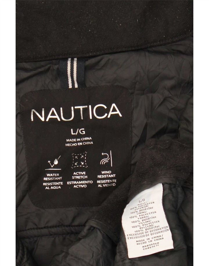 Nautica Chaqueta acolchada para hombre UK 40 Large Poliéster negro
