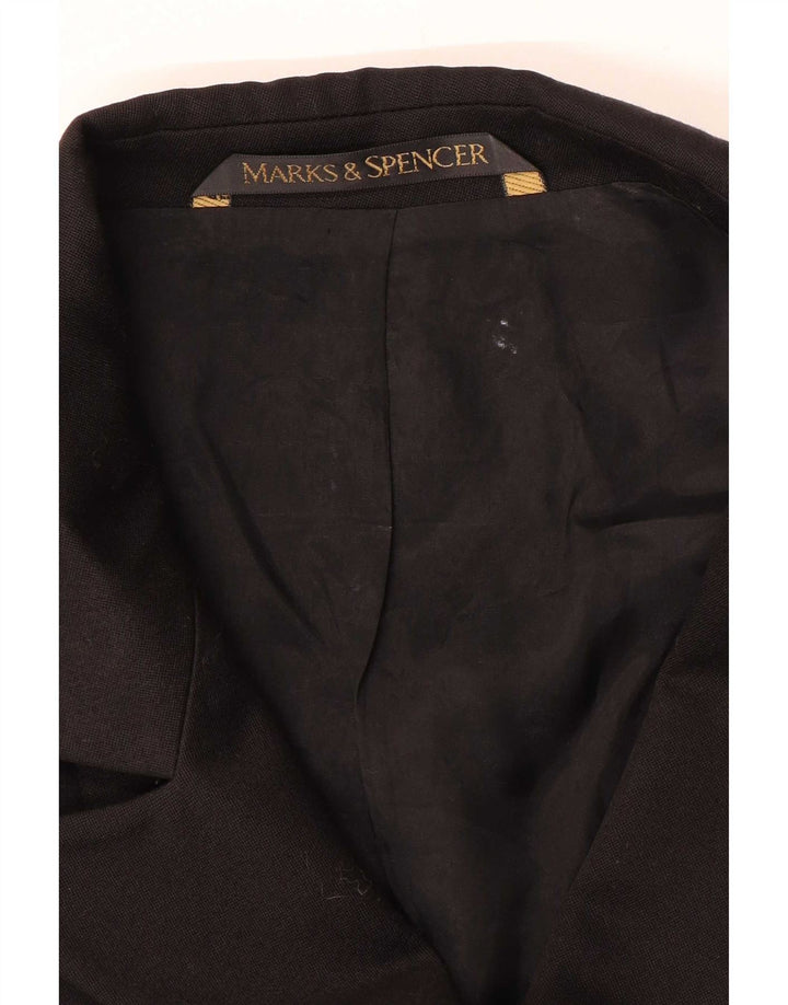 Marks & Spencer Chaqueta tipo blazer con doble botonadura para mujer UK 46 Grande Negro