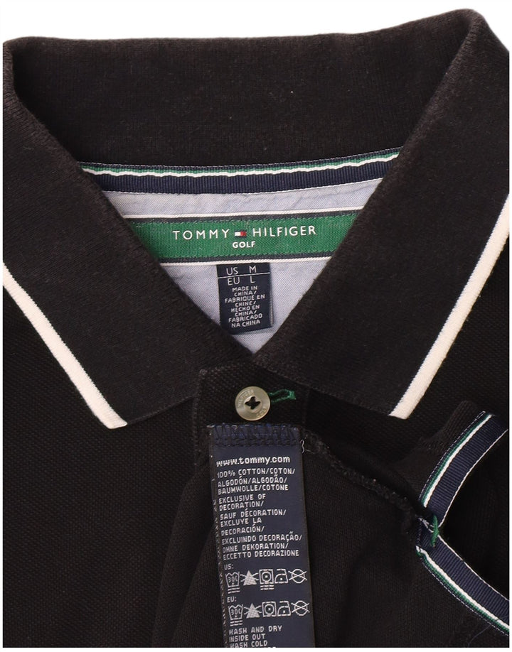 Polo Tommy Hilfiger para hombre de algodón negro mediano clásico