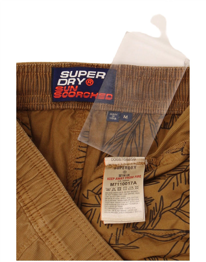 Superdry Pantalones cortos chinos medianos W34 de algodón caqui para hombre