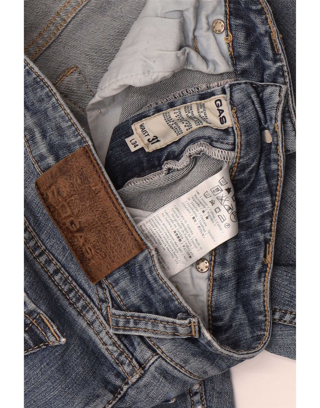 Vaqueros ajustados para hombre Gas W31 L29 Algodón azul