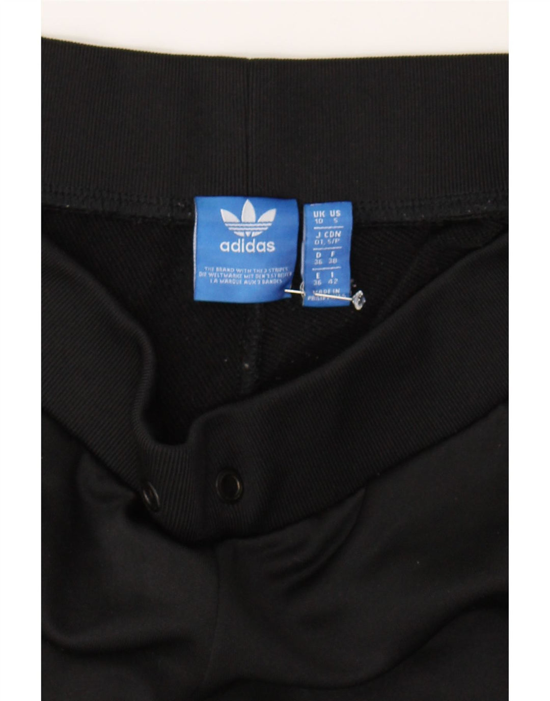 ADIDAS Womens Tracksuit Trousers Joggers UK 10 Small  Black Polyester Vintage Adidas and Second-Hand Adidas from Messina Hembry 