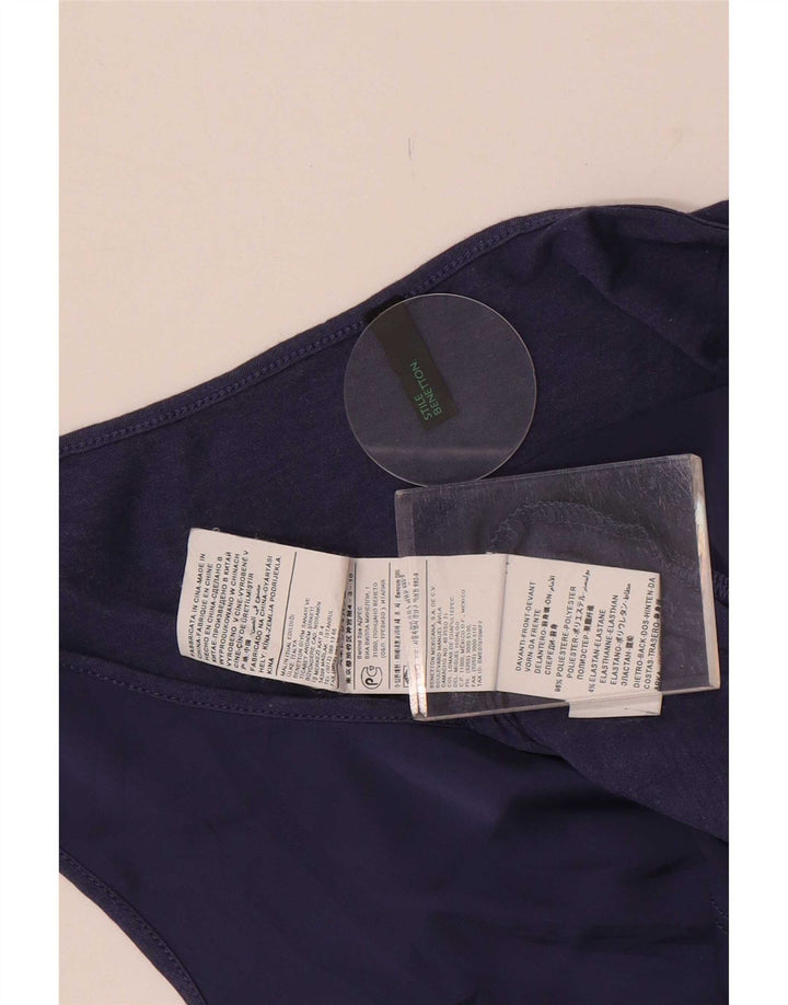 Benetton Camiseta Sin Mangas Mujer ES 42 Mediano Púrpura Poliéster