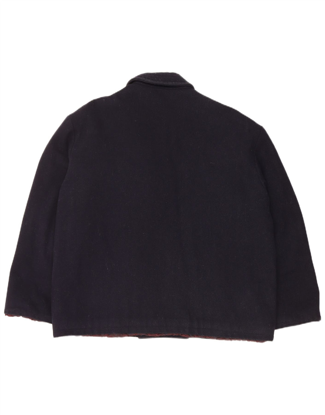 Vintage mujer chaqueta bomber de doble pecho Reino Unido 18 XL azul marino
