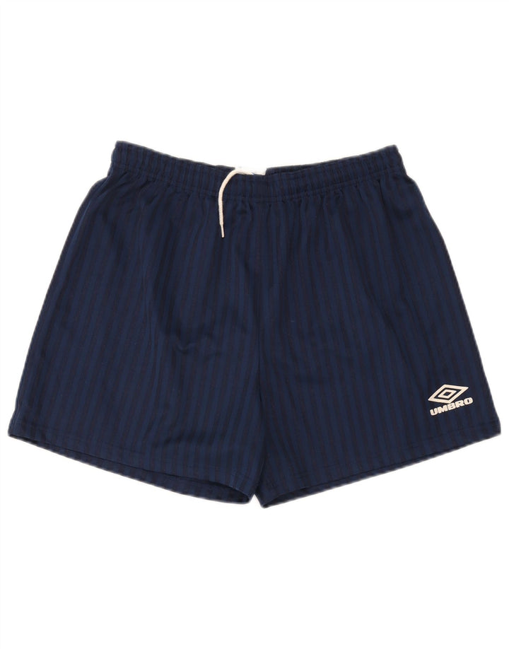 Pantalones cortos deportivos Umbro para hombre Poliéster a rayas azul marino mediano